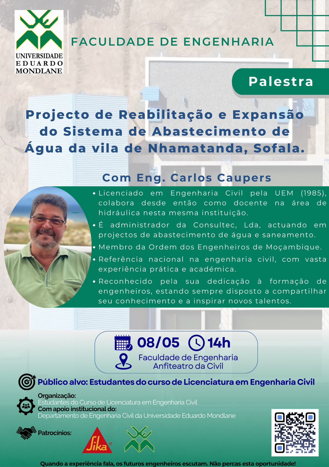 Palestra sobre o Projecto de Reabilitação e Expansão do Sistema de Abastecimento de Água na vila de Nhamatanda, Sofala