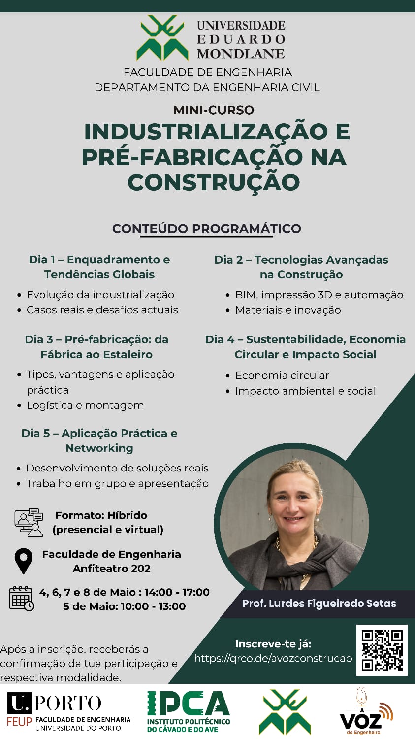 “PALESTRA: INDUSTRIALIZAÇÃO E PRÉ-FABRICAÇÃO NA CONSTRUÇÃO ”