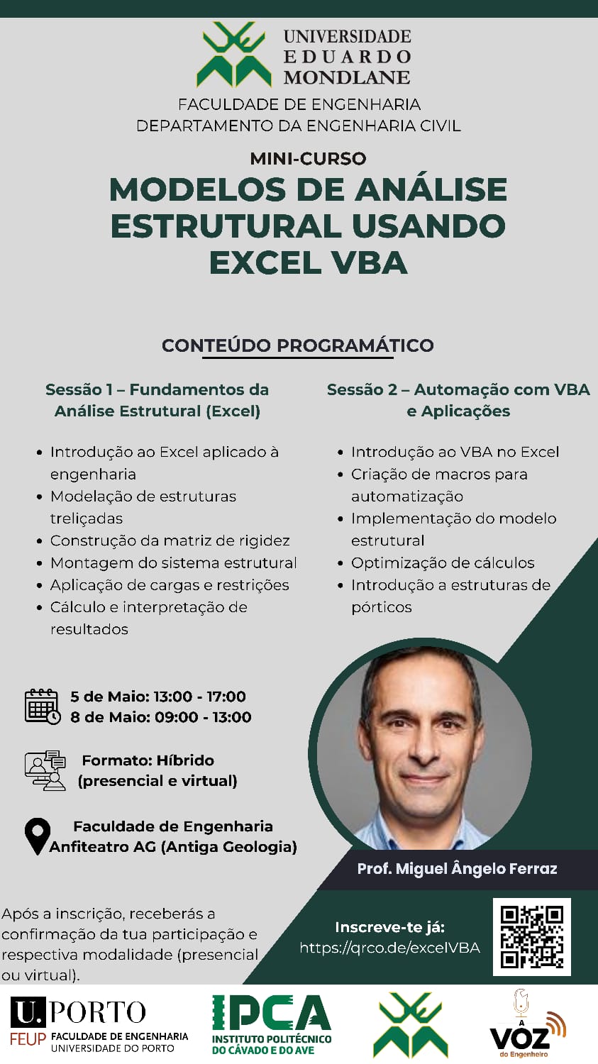 “PALESTRA: MODELOS DE ANÁLISE ESTRUTURAL USANDO EXCEL VBA”